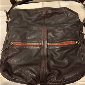 Chocolate color messenger bag - Banana Republic
